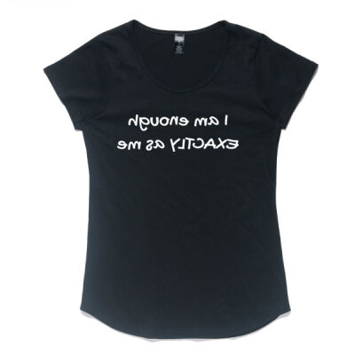 Mali Mantra Women’s Tee - "I am enough EXACTLY as me" Mirror Mantra Thumbnail